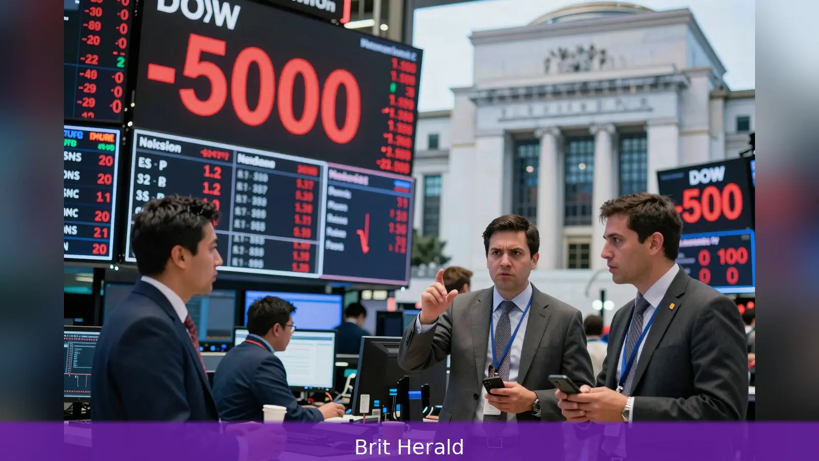 Fed holds rates at 3.50%-3.75% as Dow drops about 500 points