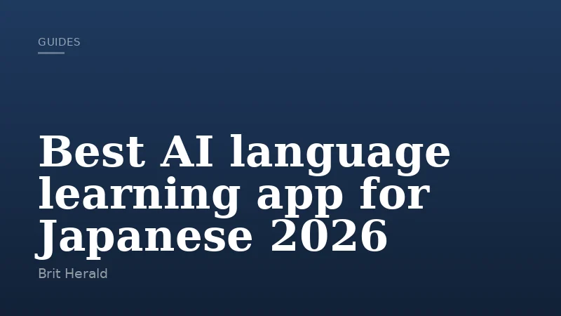 Best AI language learning app for Japanese 2026