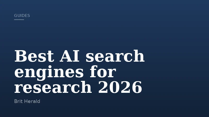 Best AI search engines for research 2026