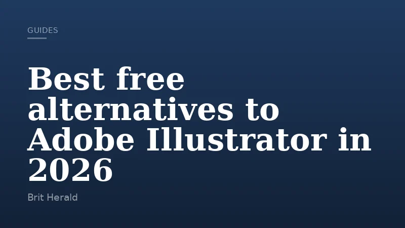 Best free alternatives to Adobe Illustrator in 2026