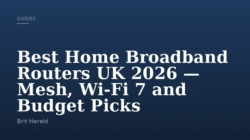 Best Home Broadband Routers UK 2026 — Mesh, Wi-Fi 7 and Budget Picks