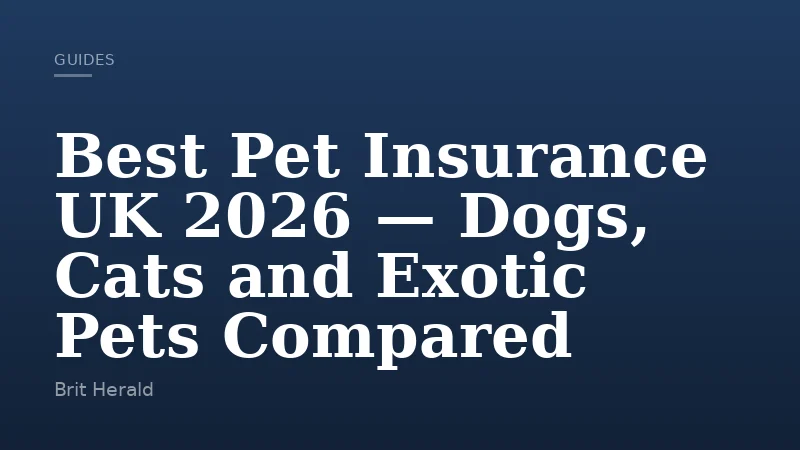 Best Pet Insurance UK 2026 — Dogs, Cats and Exotic Pets Compared
