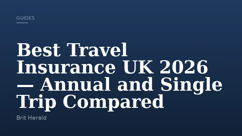 Best Travel Insurance UK 2026 — Annual and Single Trip Compared