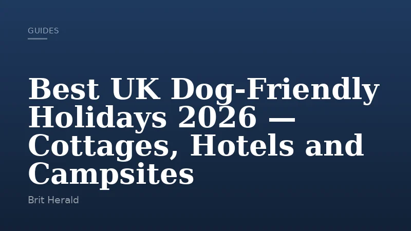 Best UK Dog-Friendly Holidays 2026 — Cottages, Hotels and Campsites