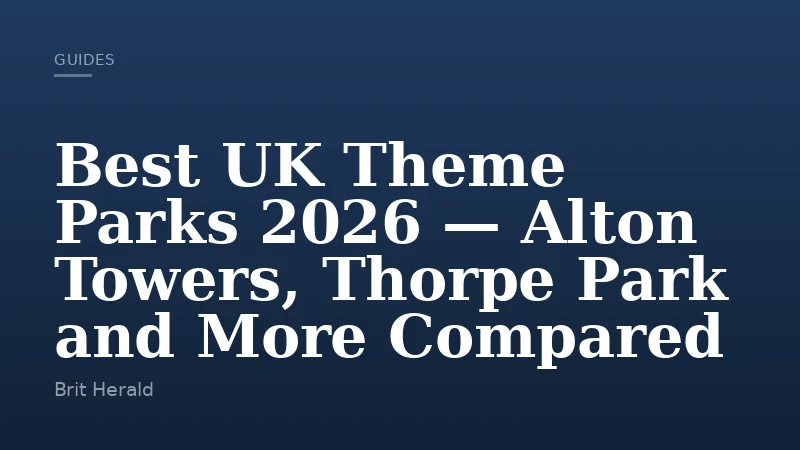 Best UK Theme Parks 2026 — Alton Towers, Thorpe Park and More Compared