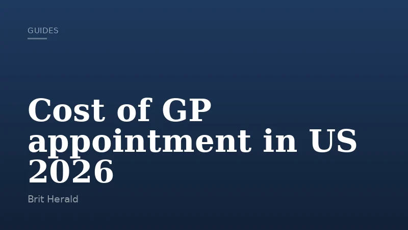 Cost of GP appointment in US 2026