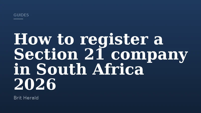 How to register a Section 21 company in South Africa 2026