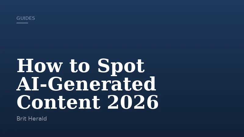 How to Spot AI-Generated Content 2026