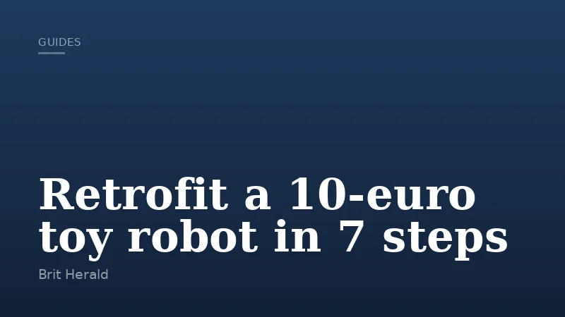Retrofit a 10-euro toy robot in 7 steps