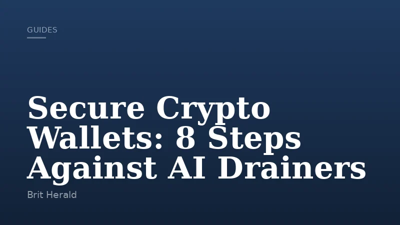 Secure Crypto Wallets: 8 Steps Against AI Drainers