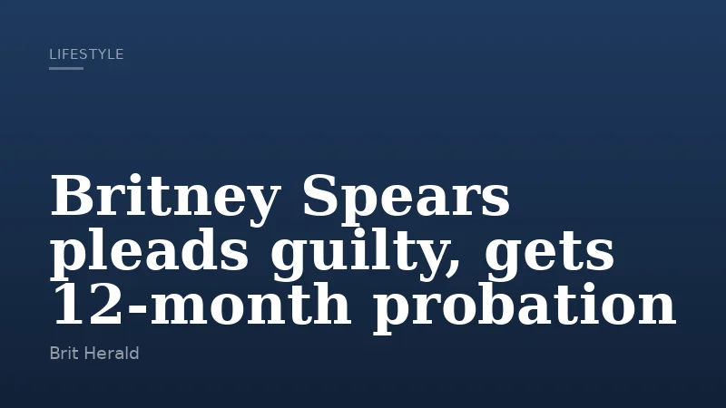 Britney Spears pleads guilty, gets 12-month probation