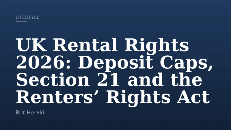 UK Rental Rights 2026: Deposit Caps, Section 21 and the Renters’ Rights Act