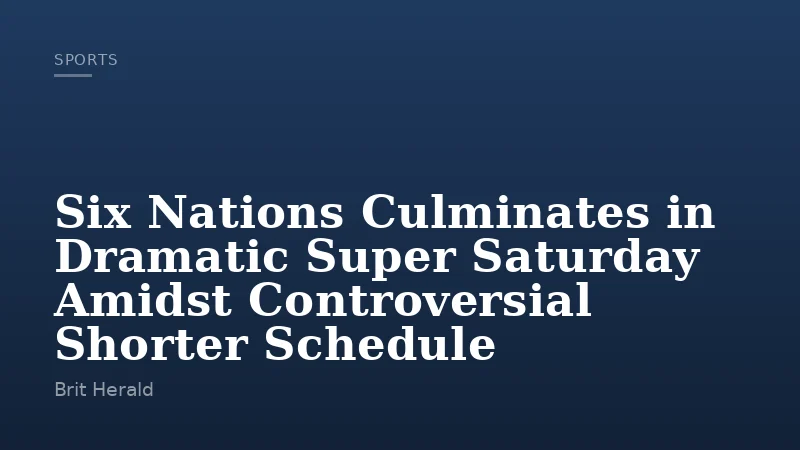 Six Nations Culminates in Dramatic Super Saturday Amidst Controversial Shorter Schedule