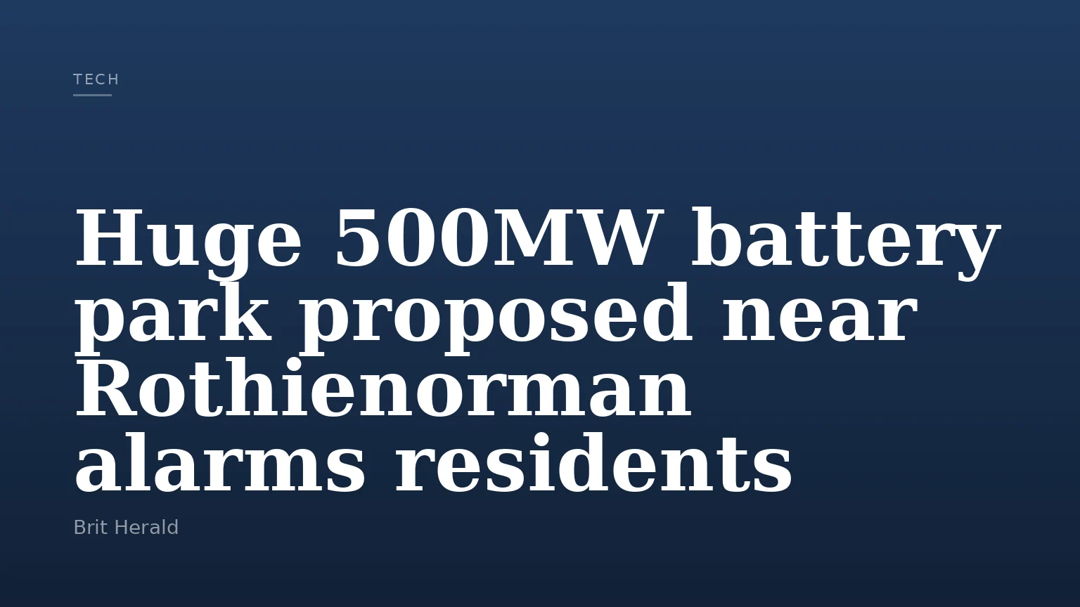 Huge 500MW battery park proposed near Rothienorman alarms residents