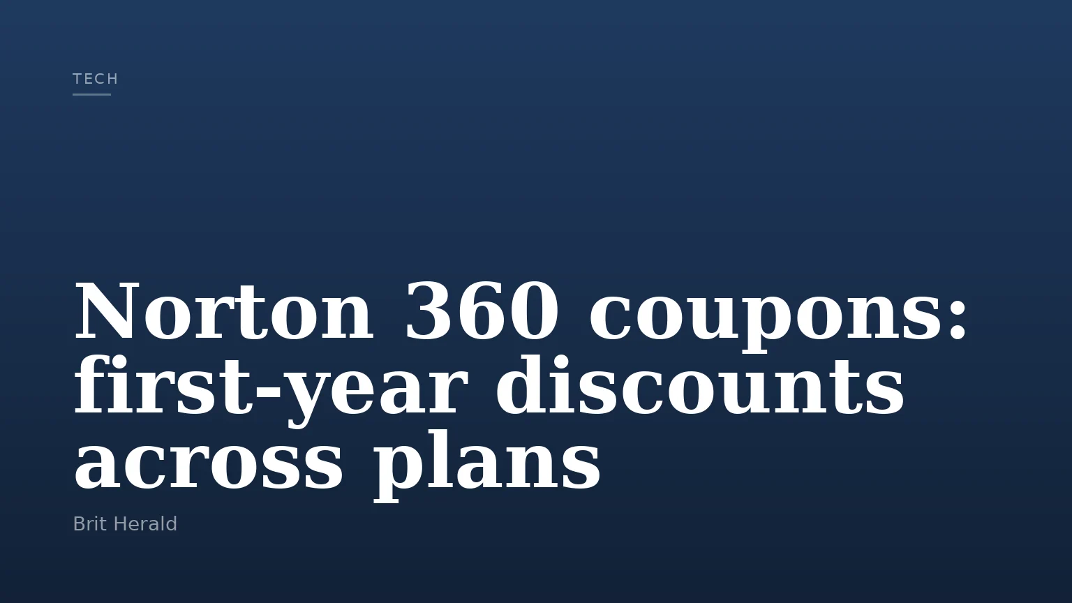 Norton 360 coupons: first‑year discounts across plans